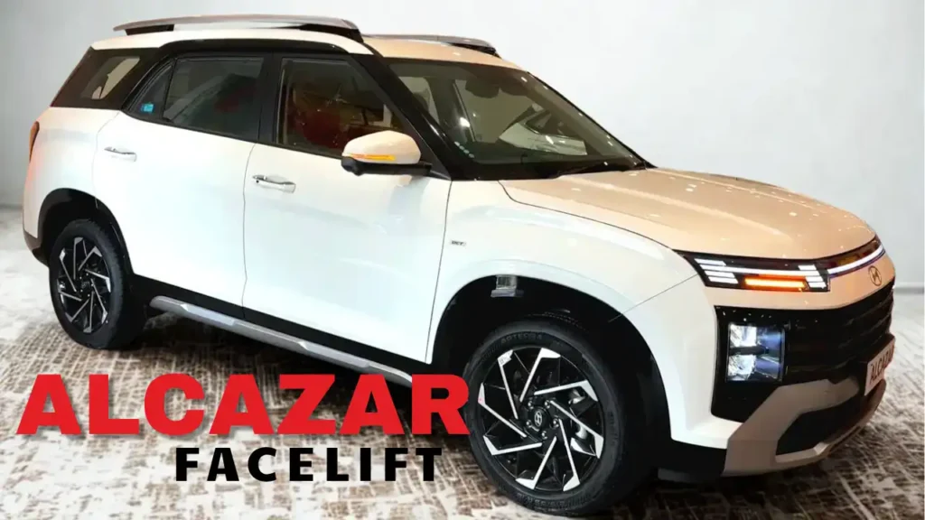 Hyundai Alcazar 2025 facelift model showcasing new dual screens and ADAS features
